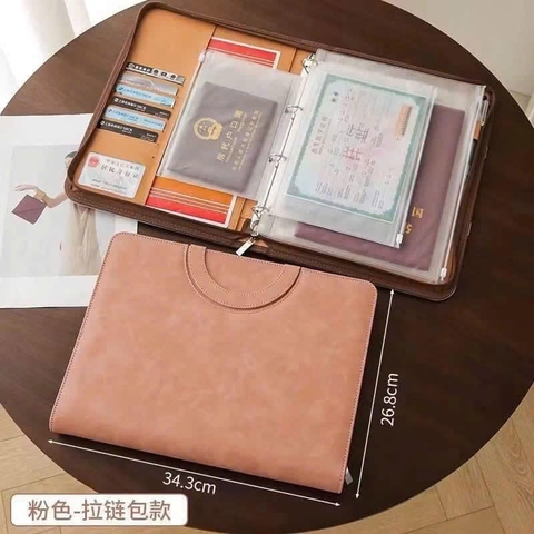 Cặp có khoá kéo, kt:  34,3x26,8cm T26080105
