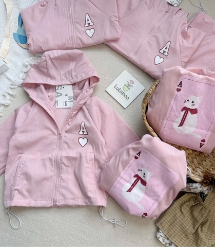 Áo gió 2 lớp Màu hồng pastel C25102906