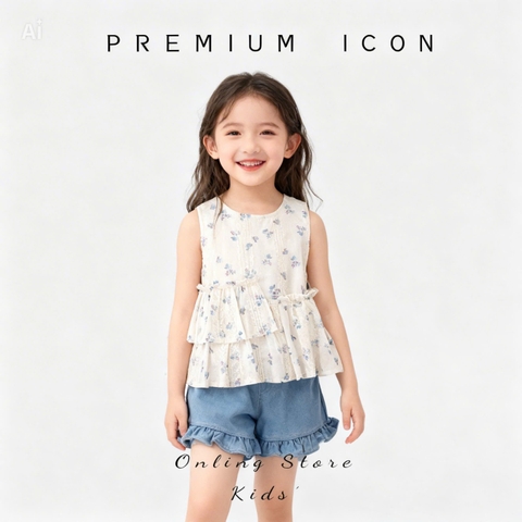 ÁO HOA NHÍ XẾP LI TẦNG C26022801