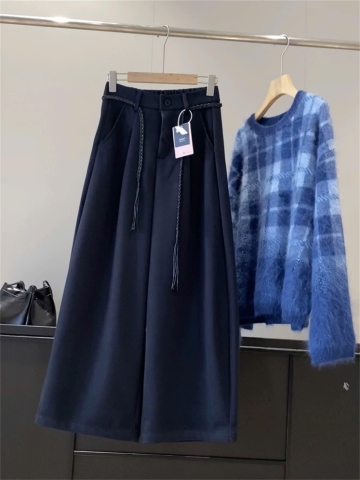 QUẦN TÂY DÁNG SUÔNG XẾP LI LƯNG CHUNG KÈM BELT nhà Inblue T25102812