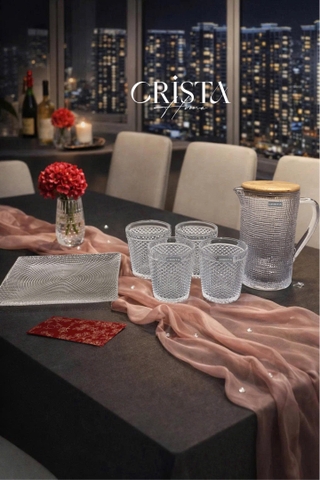 Set 2 đĩa vuông vân kim cương C26021510