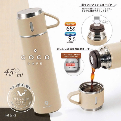 Bình giữ nhiệt kèm nắp cốc Coco Café 450ml CN26080231