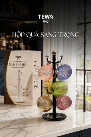 GIÁ 6 MÓC TREO CỐC ĐẾ TRÒN 40CM TEWA, 80089