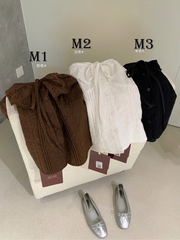 Áo sơ mi thô thêu ren WGWE H26050702