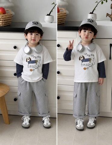 SET ÁO COTTON + QUẦN CHÂN CUA MY DOG HQ26071547