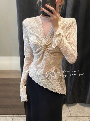 Áo ren xoắn ngực vạt chéo nhà anna T25110316