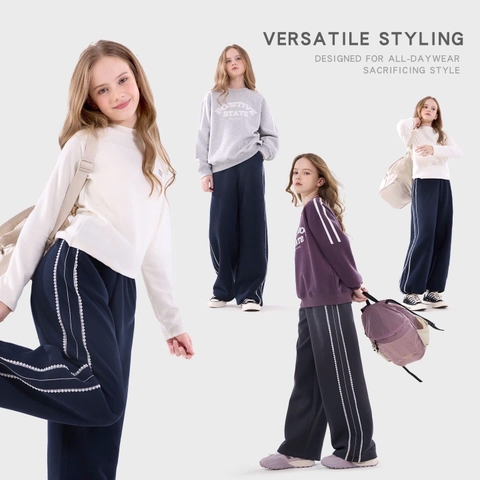 Quần nỉ suông hãng Camkids lót lông H25102808