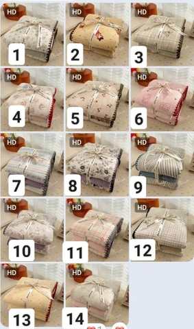 set cotton đũi dệt sợi dập nổi TM26060350