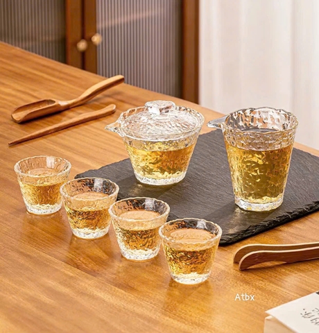 BỘ ẤM CHÉN THỦY TINH KHẢI TIỀM 8 MÓN C26073131