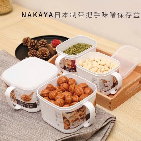 1 Set 3 HỘP ĐỰNG THỰC PHẨM NẮP DẺO CÓ TAY CẦM NAKAYA CN26061137