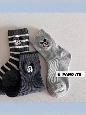SET 6Đ TẤT MICKEY TONE XÁM TQ26071452