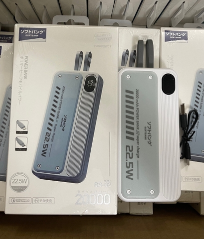 Sạc Dự Phòng 20.000mAh Kèm 2 Dây Sạc PD22.5W BS02