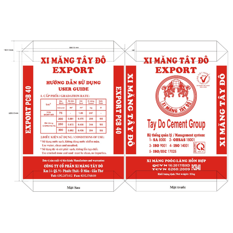 Xi măng Tây Đô Export PCB40