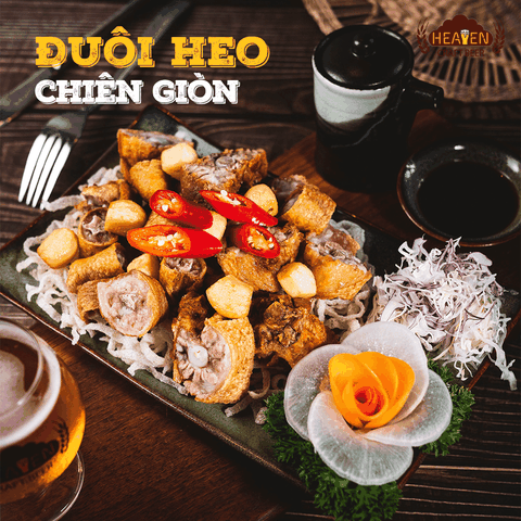 Đuôi Heo Chiên Giòn Ăn Kèm Củ Quả Muối Chua