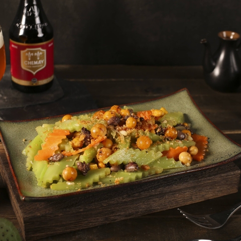 Ngó xuân xào trứng chim non