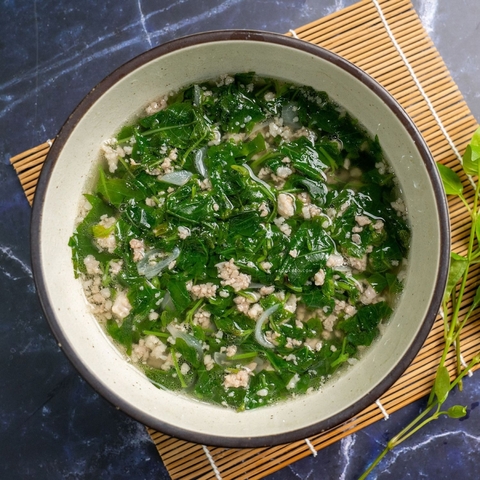 Canh cải thịt băm