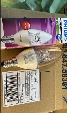 Bóng MAS LEDcandle DT 4-25W E14 B38 CL_AP