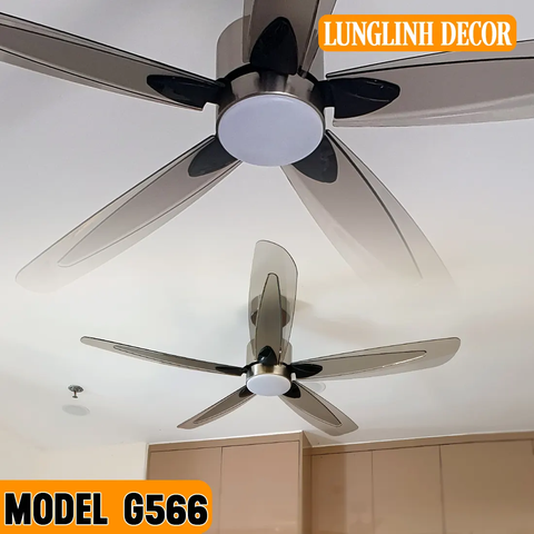 Quạt trần thiết kế mới lạ, độc đáo - Phù hợp Chung cư, nhà phố hoặc trần thấp Model G566