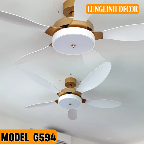 Quạt trần Golden Ring 5 Cánh ABS chống bụi - DC Inverter G594