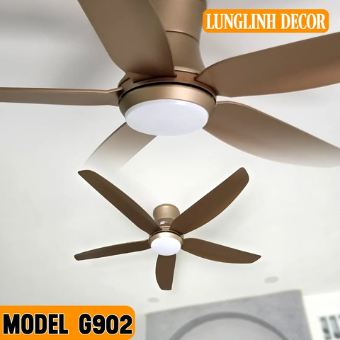 Quạt trần hiện đại, thiết kế độc đáo, phù hợp chung cư, nhà phố - Model 902