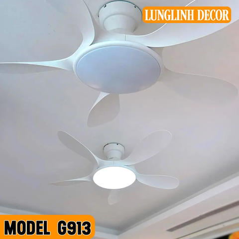 Quạt trần 5 cánh ABS dành cho chung cư, không gian nhỏ - Model G913