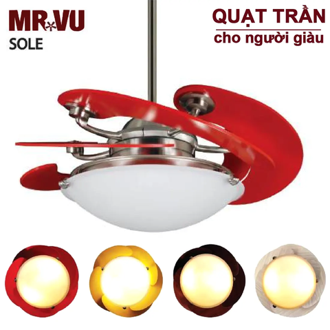 Quạt trần Cánh xếp lấy cảm hứng từ hoa Hướng Dương SOLE