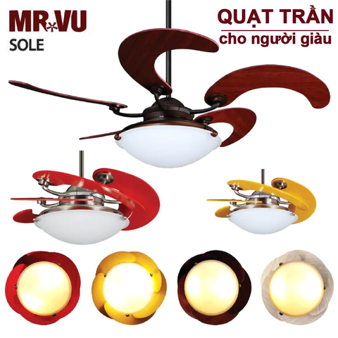 Quạt trần Cánh xếp lấy cảm hứng từ hoa Hướng Dương SOLE