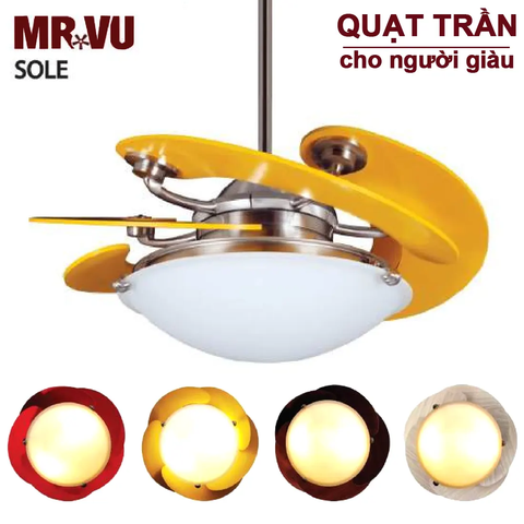 Quạt trần Cánh xếp lấy cảm hứng từ hoa Hướng Dương SOLE