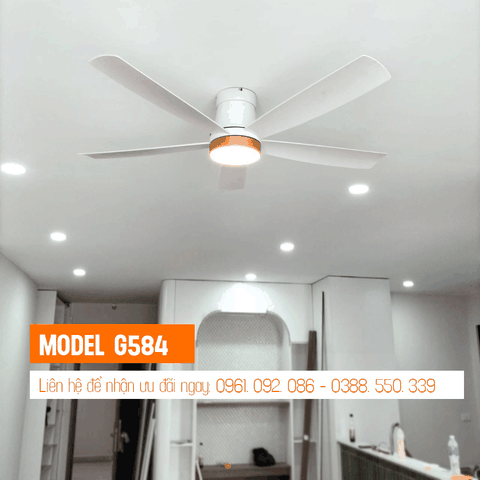 Quạt trần dành cho không gian vừa và nhỏ - 5 Cánh ABS chống bụi- DC Inverter G584