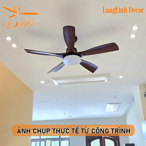 Quạt trần cao cấp cánh ABS siêu thực - Điều khiển bằng App điện thoại MODEL QVIFA-094