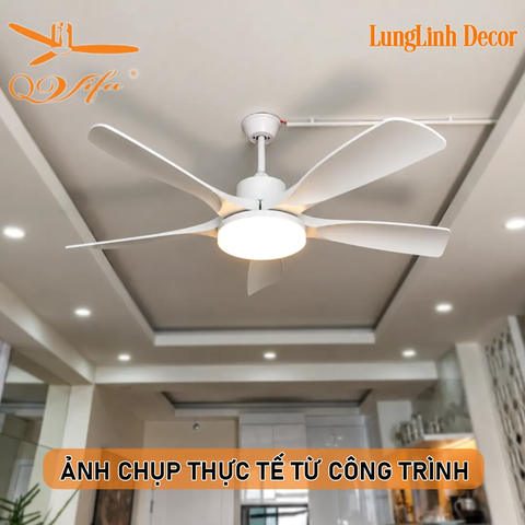 Quạt trần cao cấp cánh ABS dày dặn - Điều khiển bằng App điện thoại MODEL QVIFA-096