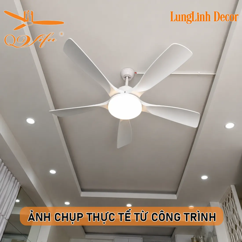 Quạt trần cao cấp cánh ABS dày dặn - Điều khiển bằng App điện thoại MODEL QVIFA-096