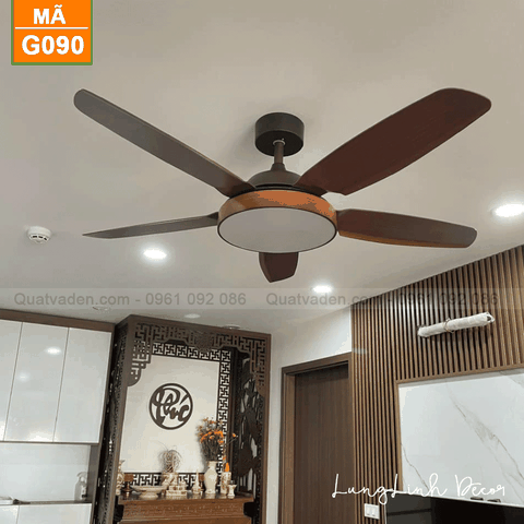 Quạt trần đèn Hiện đại – 5 Cánh – Cánh ABS – DC Inverter – Mã G090