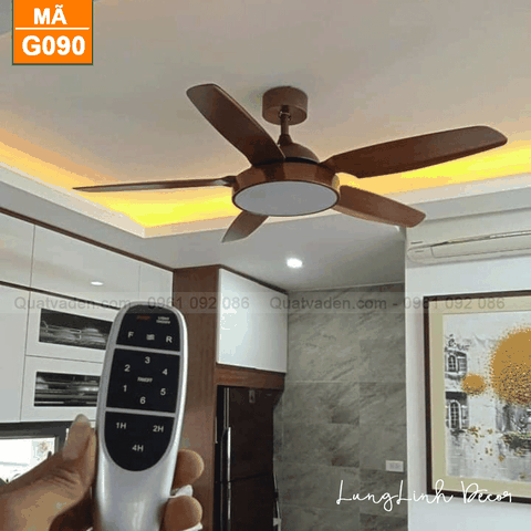 Quạt trần đèn Hiện đại – 5 Cánh – Cánh ABS – DC Inverter – Mã G090