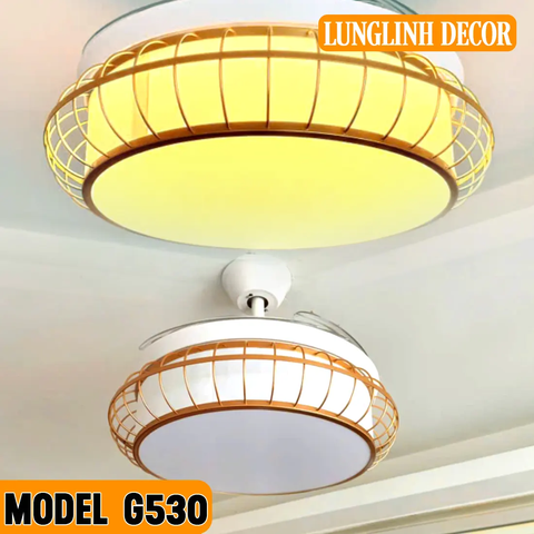 Quạt trần Cánh xếp '' Chiếc bánh Donut đáng yêu'' - Trang trí hoặc lắp không gian nhỏ MODEL G530