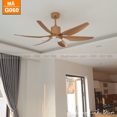 Quạt trần đèn Hiện đại – 6 Cánh – Cánh ABS – DC Inverter – Mã G060