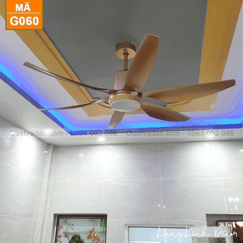 Quạt trần đèn Hiện đại – 6 Cánh – Cánh ABS – DC Inverter – Mã G060
