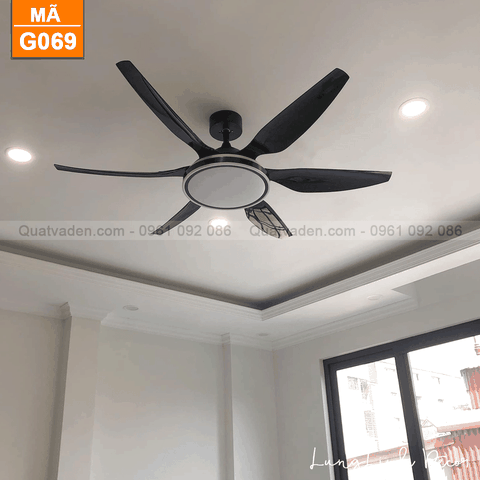 Quạt trần đèn Hiện đại – 6 Cánh – Cánh ABS – DC Inverter – Mã G069
