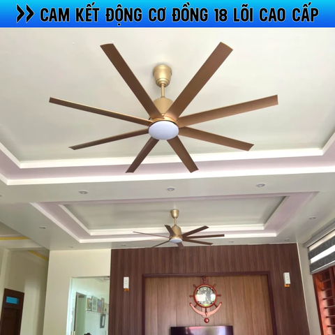 Quạt trần 8 Cánh ABS siêu gió – DC Inverter 85W Mã G587