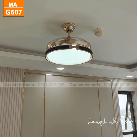 Quạt trần đèn Cánh xếp – Cánh Acrylic – DC Inverter – Mã G507