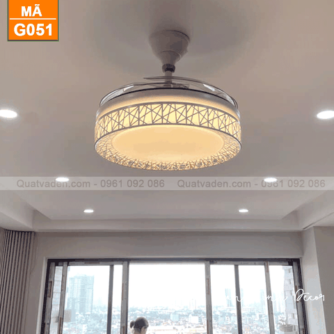 Quạt trần đèn Cánh xếp – Cánh Acrylic – DC Inverter – Mã G051