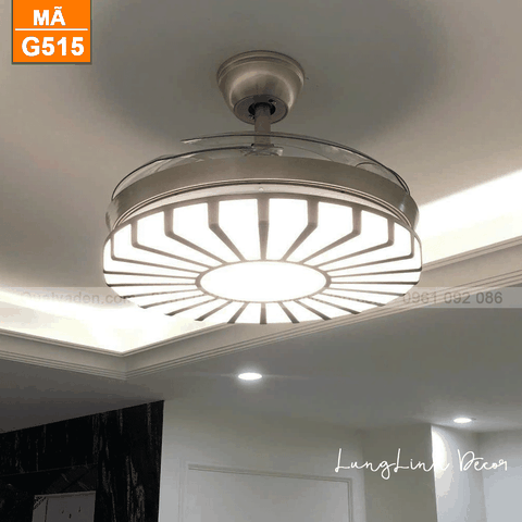 Quạt trần đèn Cánh xếp – Cánh Acrylic – DC Inverter – Mã G515