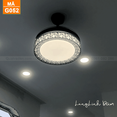 Quạt trần đèn Cánh xếp – Cánh Acrylic – DC Inverter – Mã G052