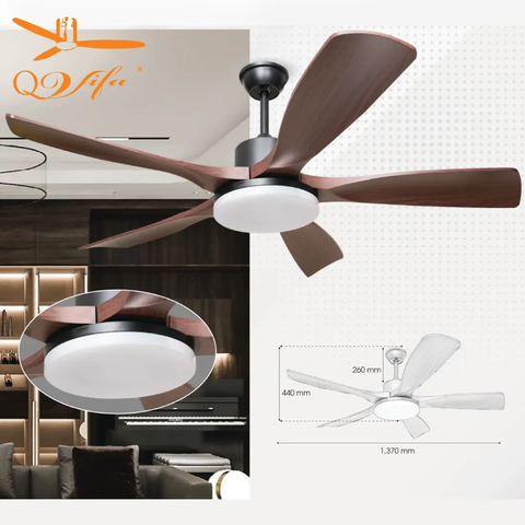 Quạt trần cao cấp 5 Cánh ABS  - Điều khiển bằng App điện thoại MODEL QVIFA - 94/96