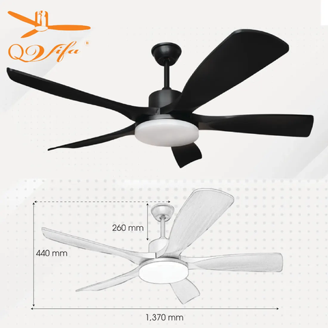 Quạt trần cao cấp 5 Cánh ABS  - Điều khiển bằng App điện thoại MODEL QVIFA - 95/97