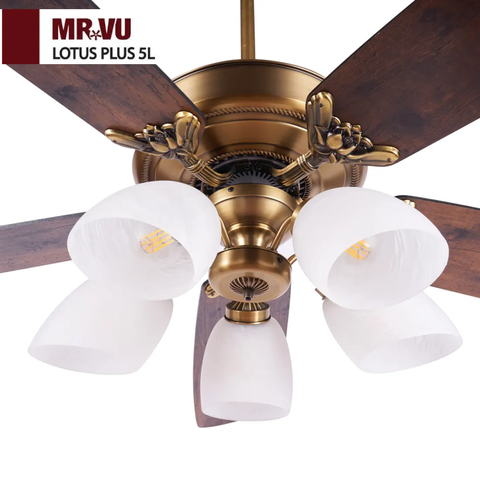 Quạt trần Tuyệt tác Cổ điển 5 Cánh gỗ LOTUS PLUS
