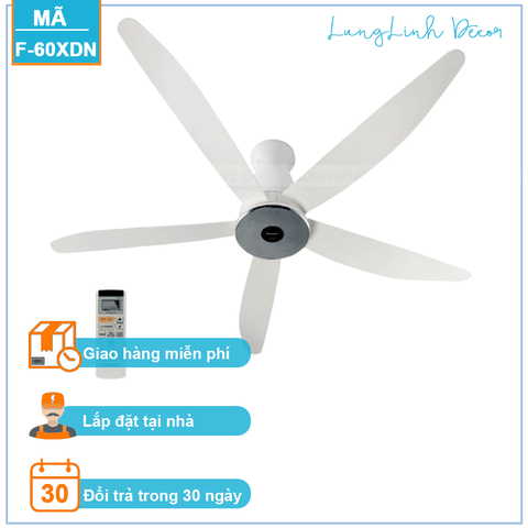 Quạt trần Panasonic 5 Cánh - Mã DC F-60XDN - White
