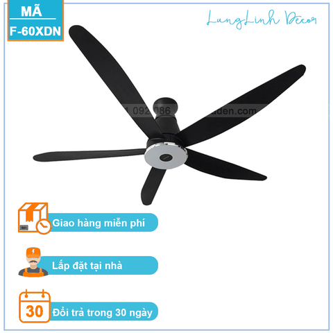 Quạt trần Panasonic 5 Cánh - Mã DC F-60XDN - Black
