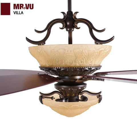 Quạt trần Biệt thự Đẳng Cấp Mr.Vu - Gỗ và Cẩm thạch VILLA