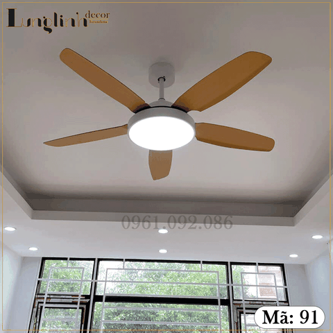 Quạt trần đèn – Loại cánh thẳng hiện đại – Mã 91